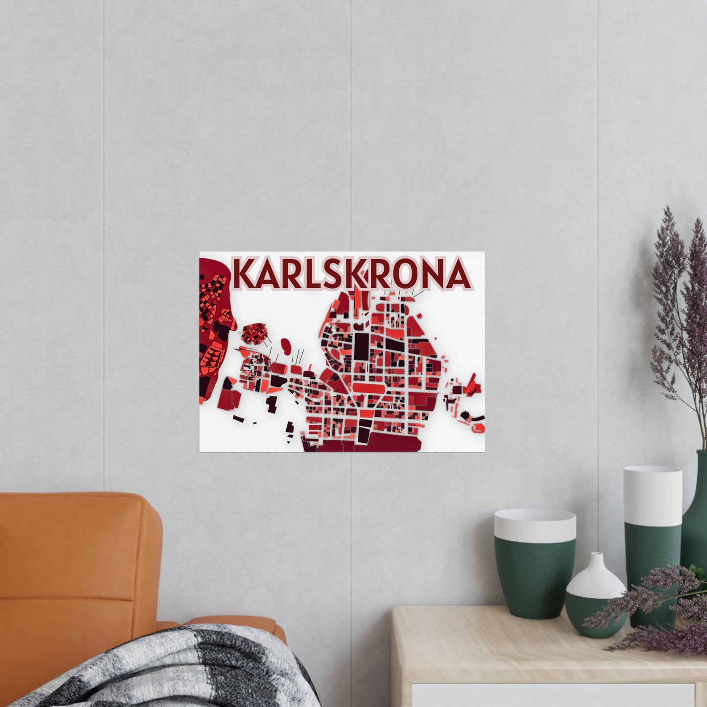 Poster | Karlskrona | Röd