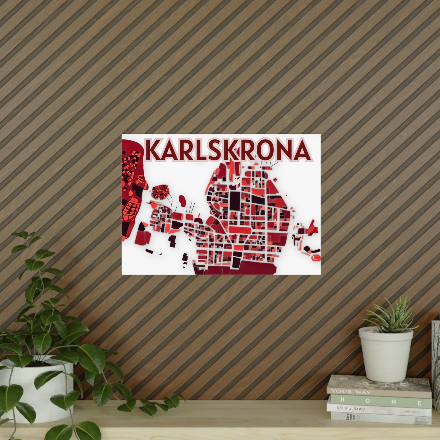 Poster | Karlskrona | Röd