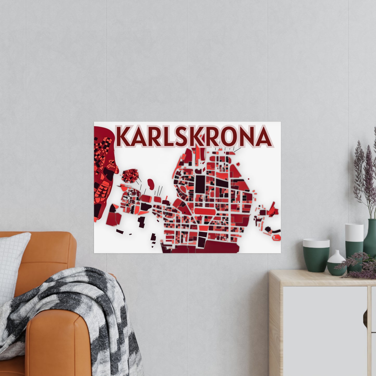 Poster | Karlskrona | Röd