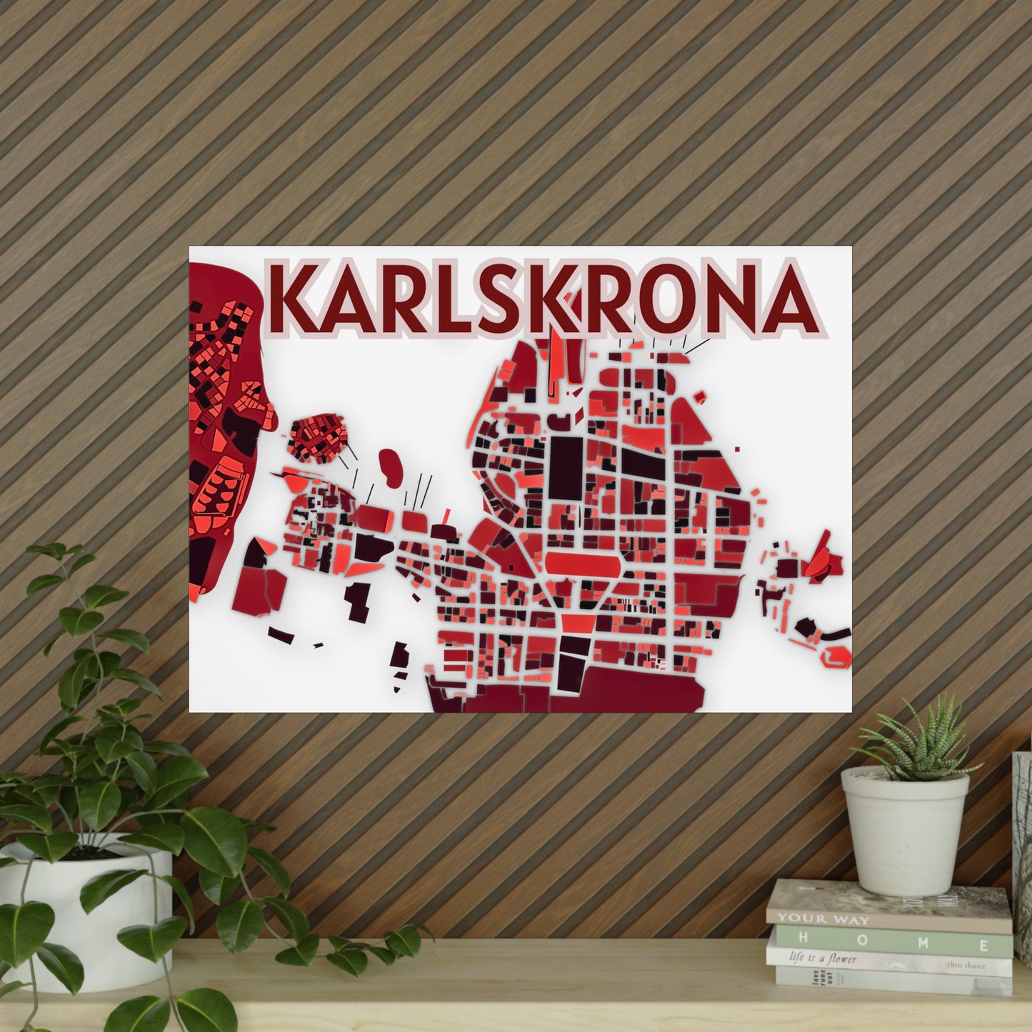 Poster | Karlskrona | Röd