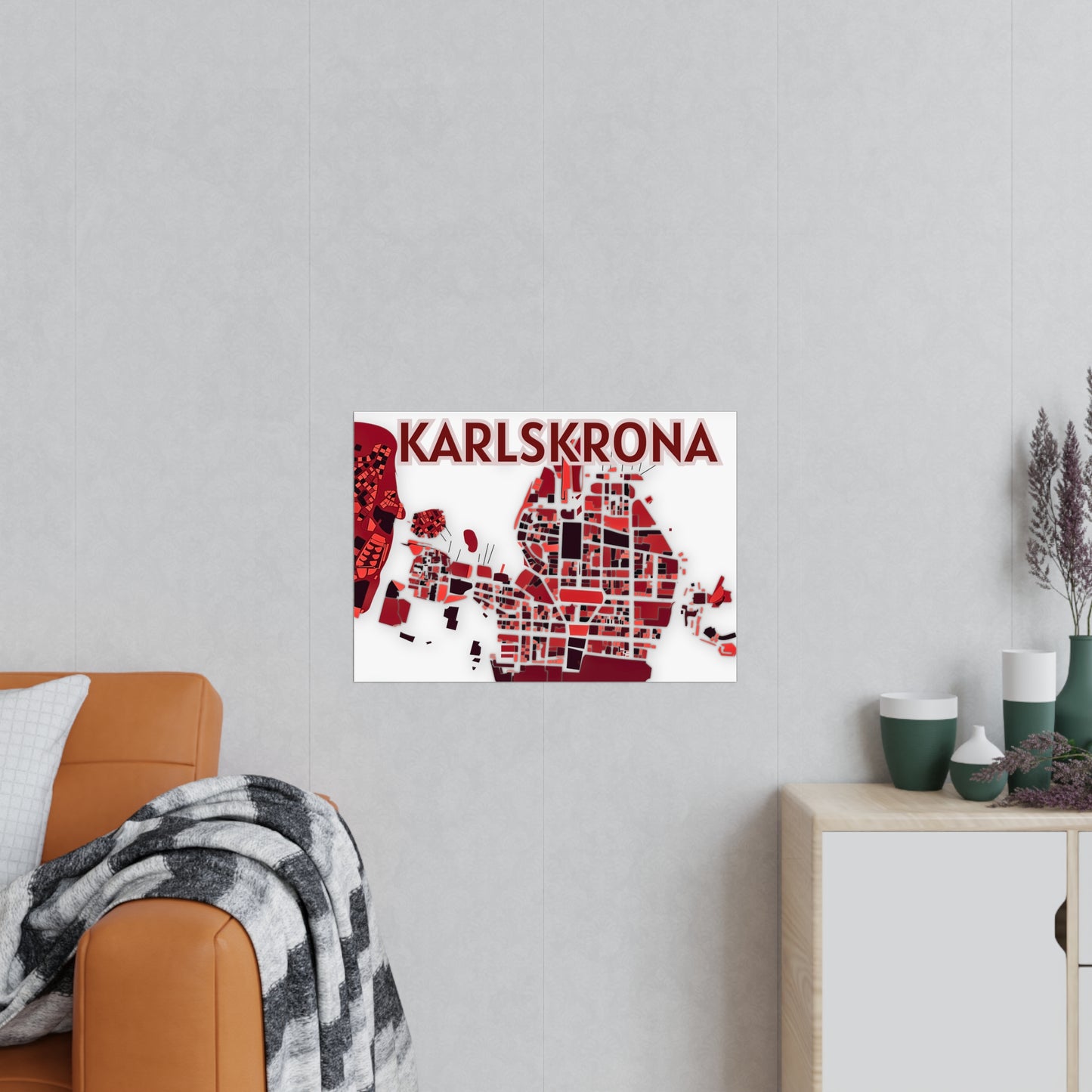 Poster | Karlskrona | Röd