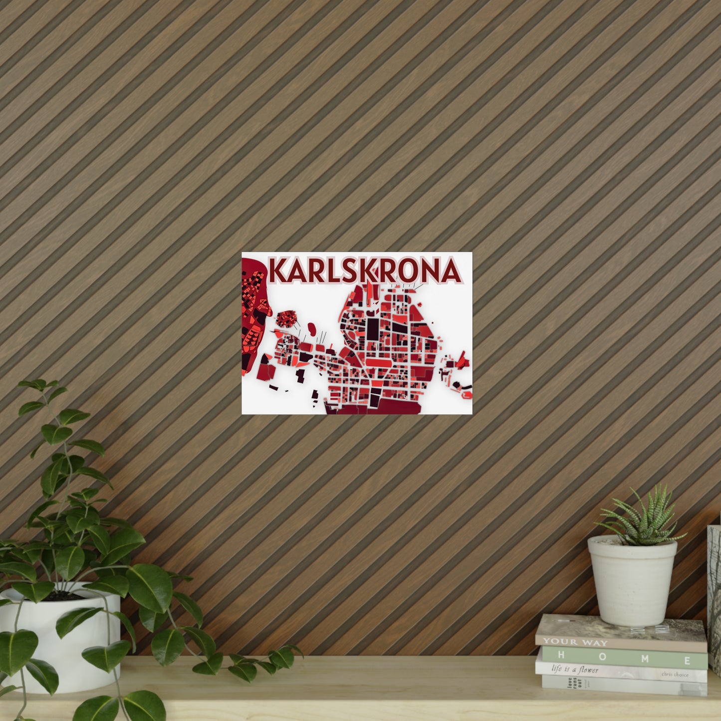 Poster | Karlskrona | Röd